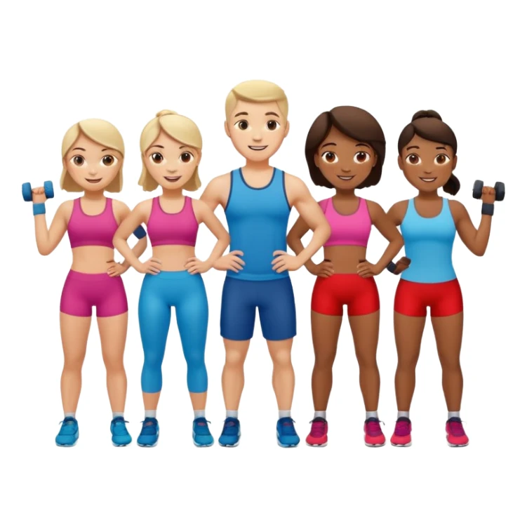 friends at the gym sticker