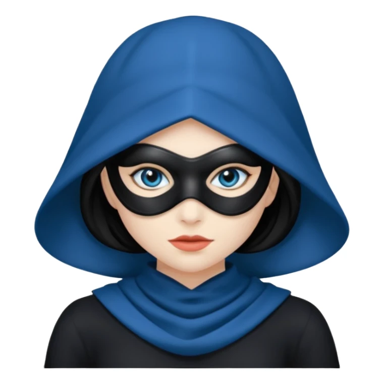 thief, blue hat, thief mask, thief black  dress. sticker
