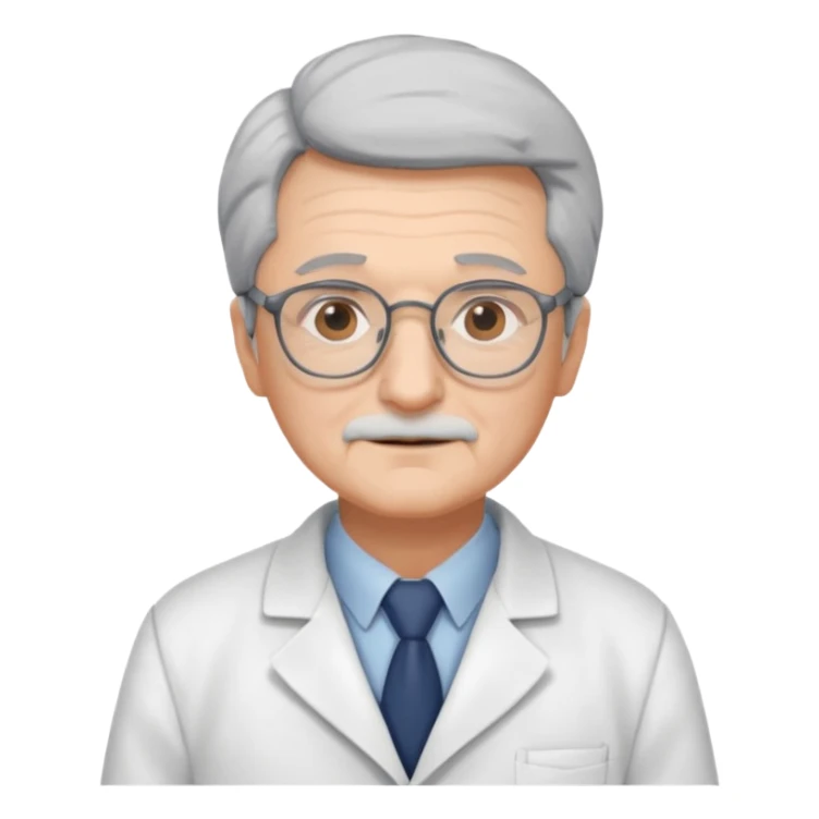 a old doctor wearing glasses sticker