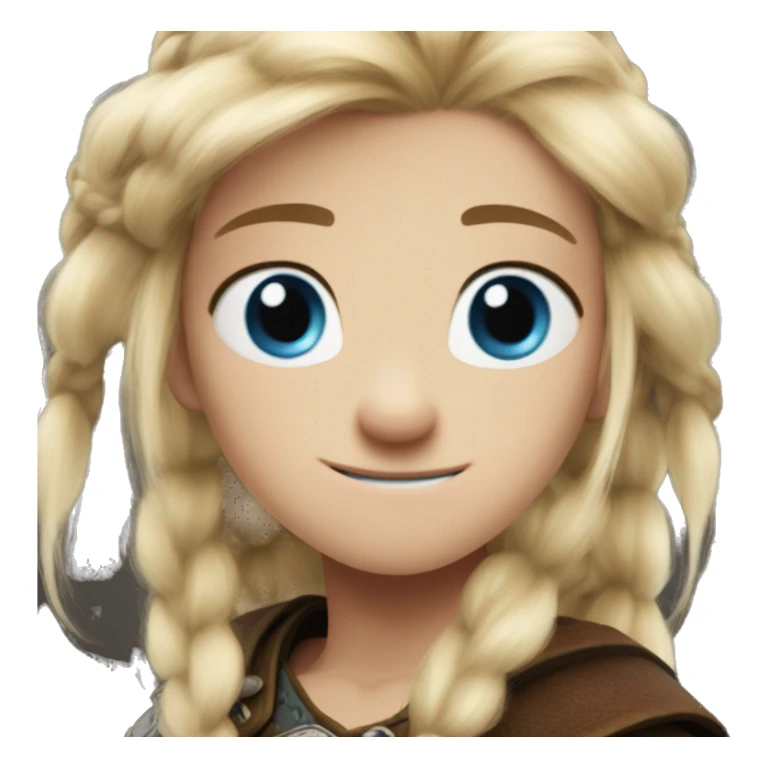 blond hair blue eye viking httyd sticker