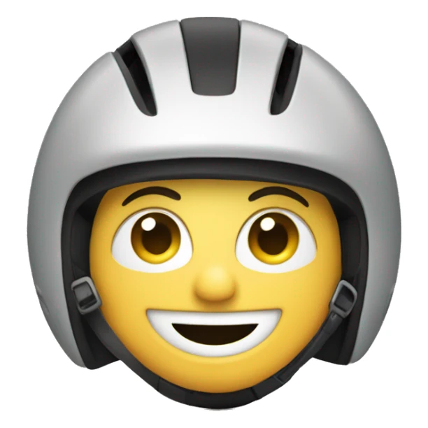 person in a bike helmet smiling. Wrench  sticker