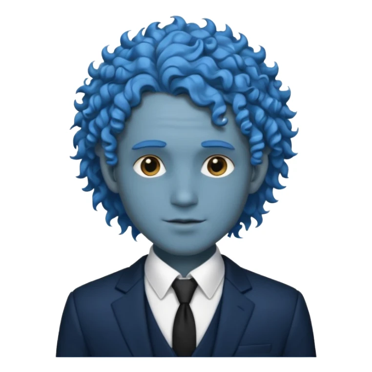 ethereal-pastel-transparent-translucent-gorgeous-spectral-dark-greyish-blue-whitish-gloomy-man-with-blue-curly-hair-with-a-beautiful-black-suit sticker