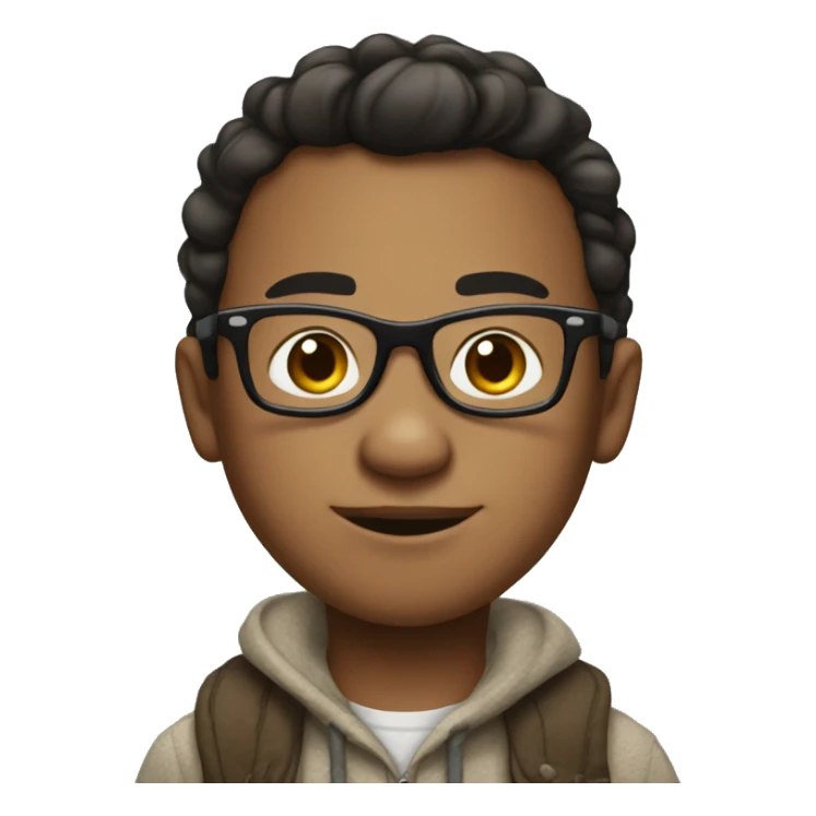 An Alaskan native boy with a big butt and he wears glasses  sticker