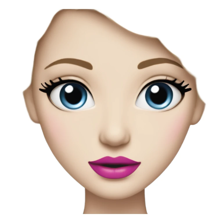 Hot girly pale blonde with blue eyes and pink lips wearing Chanel sticker
