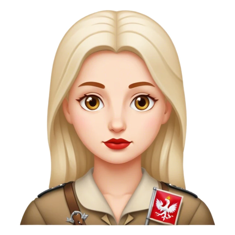 polish patriot woman sticker