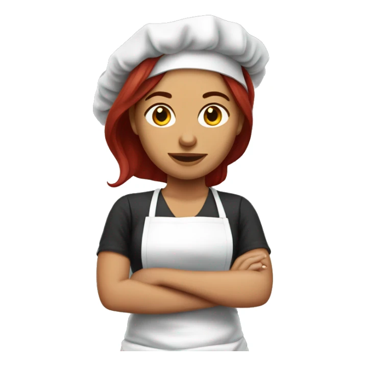 Dark straight red hair Mexican woman cooking birria sticker