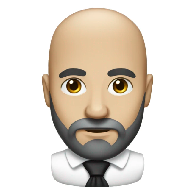 Greek bald man with long beard in formal attire sticker