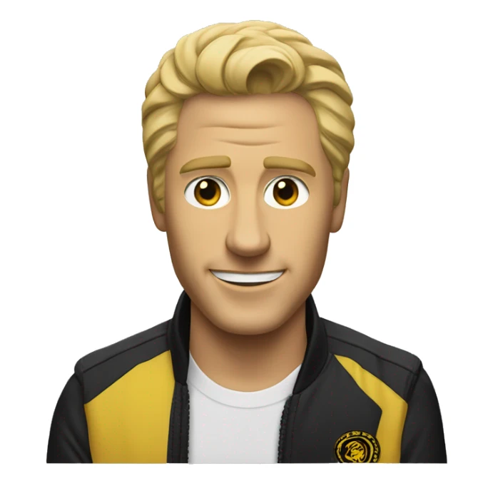 Johnny lorense with cobra kai gea sticker