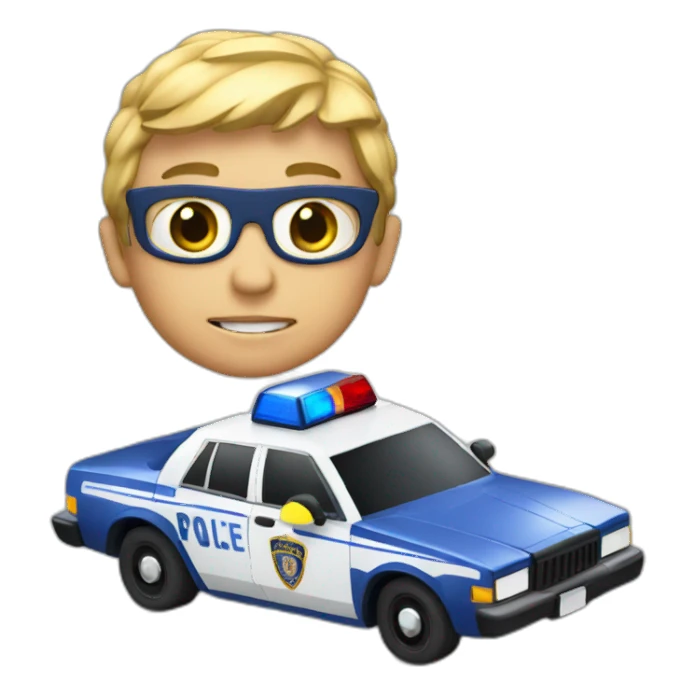 Fast driving Police car sticker