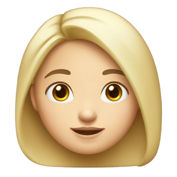 A girl with a round face, small eyes, short eyebrows, prominent teeth, full cheeks, a small nose, a double chin, small lips, and white skin, plump. sticker