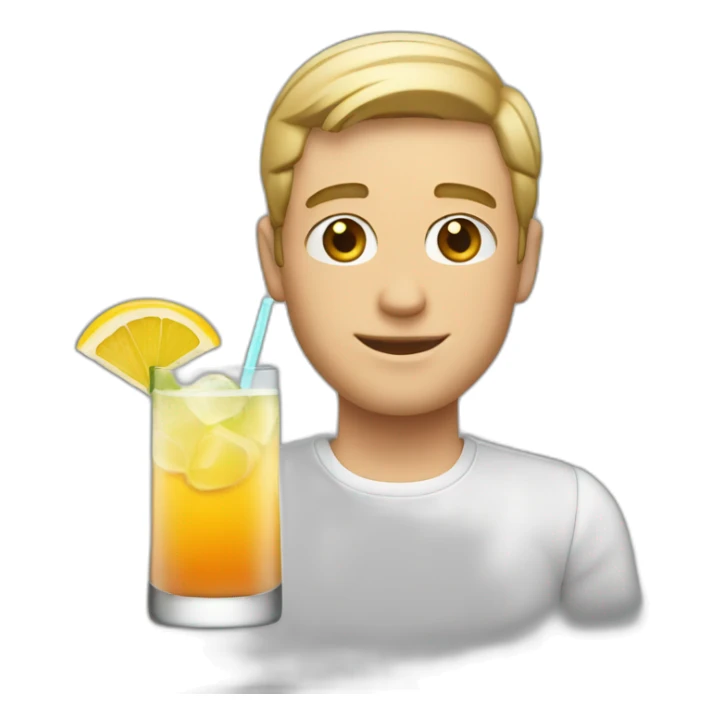 white male with cocktail sticker