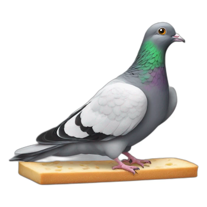 Pigeons qui mange du pain sticker