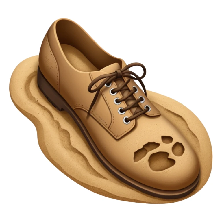 footprint of a single shoes sticker