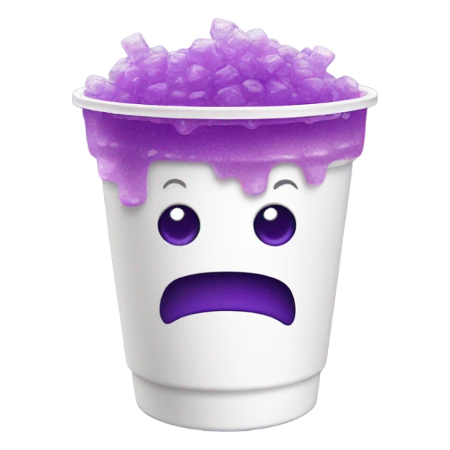 Purple soda in a styrofoam cup sticker