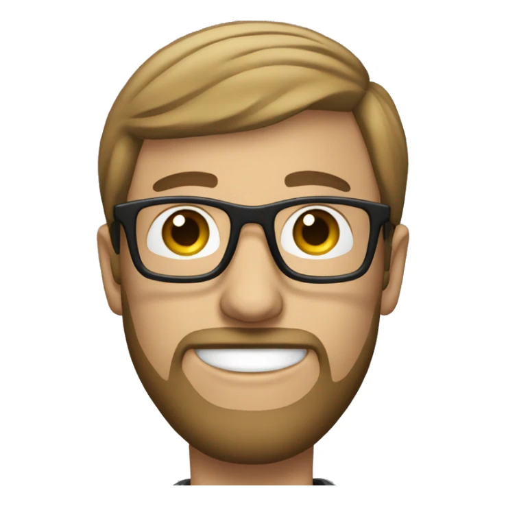 A white male with a beard and glasses who just graduated from high school. sticker