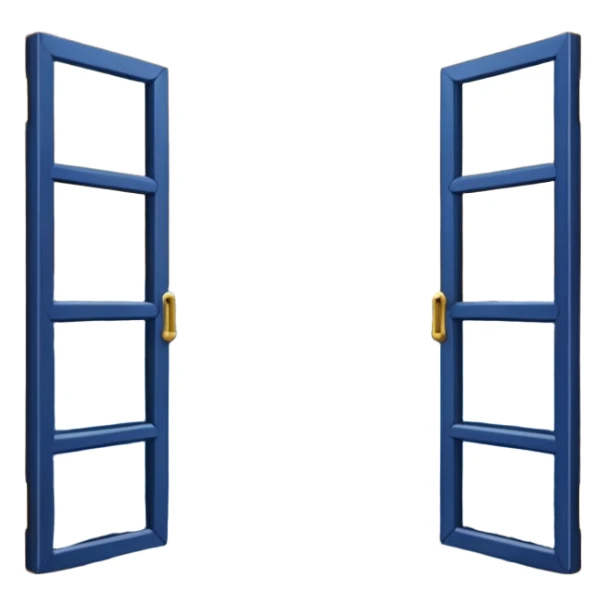 A navy window sticker