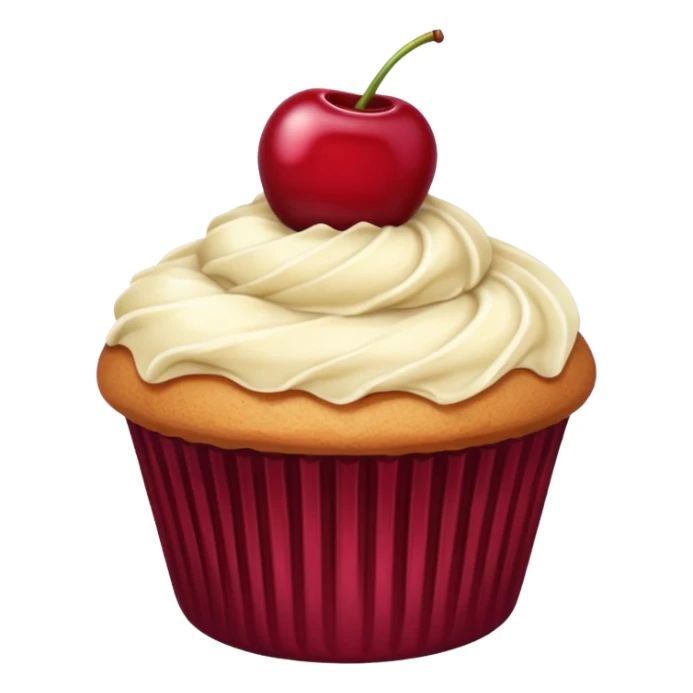 burgundy vanilla muffin cherry on top sticker