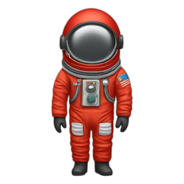 cosmonaute en tenue rouge sticker