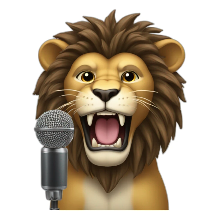 Mad Lion superstar sing to big microphone sticker