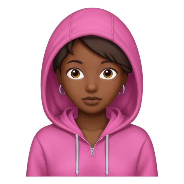 black woman in pink hoodies sticker