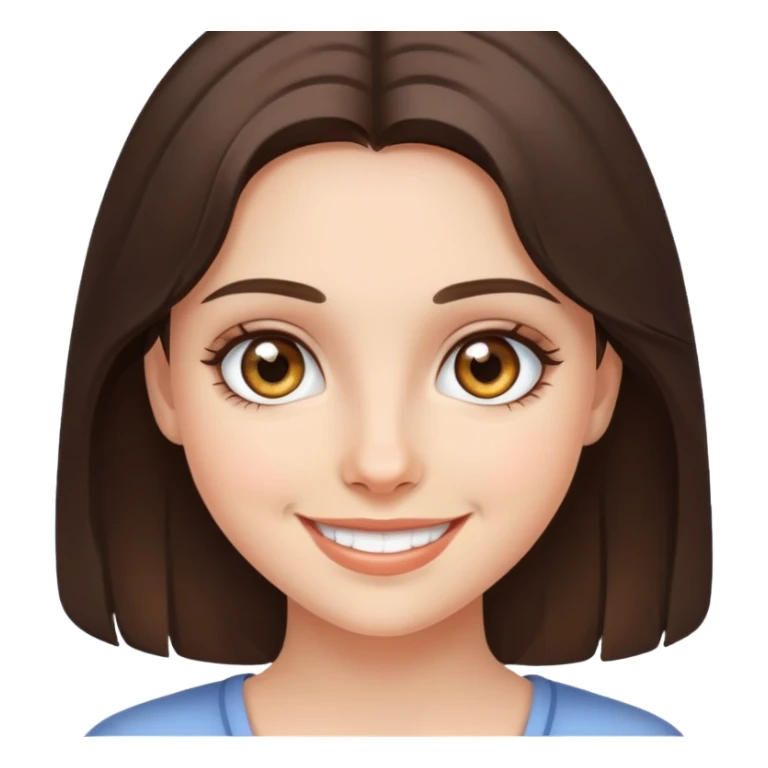 smiling brunette girl hazel eyes sticker