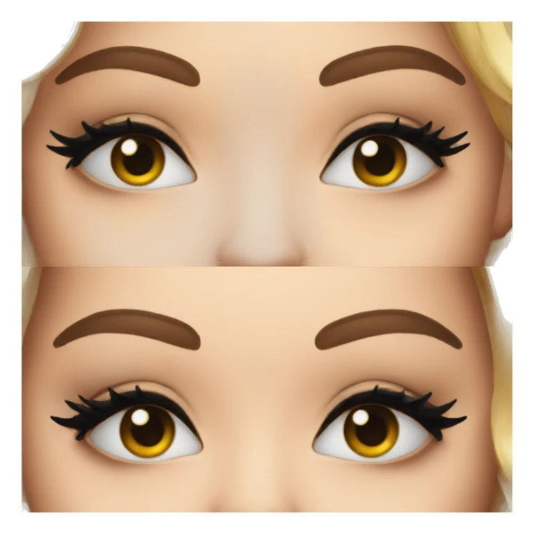 eyes emoji with winged eyeliner tip sticker