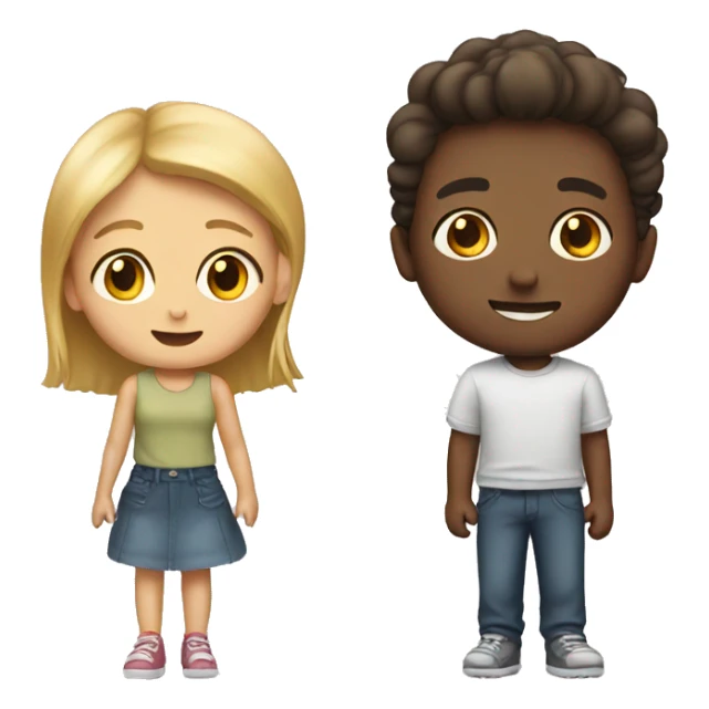 Boy and girl friend  sticker