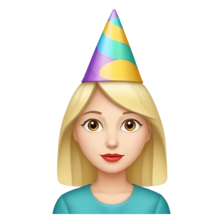 parti şapkalı kadın sticker