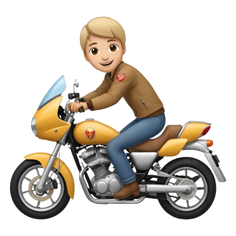 As un emojis de una persona levantando moto pirueta sticker