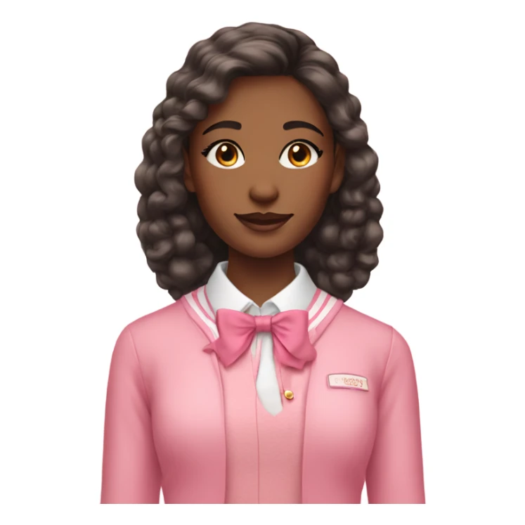 Preppy cute girl wearing pink and make up  sticker