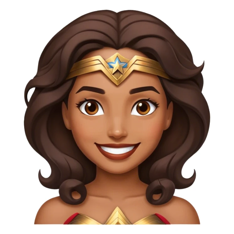 Wonder woman smile sticker