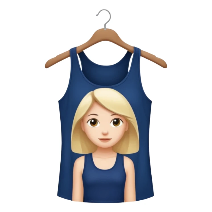girl navy blue tank top on a hanger sticker