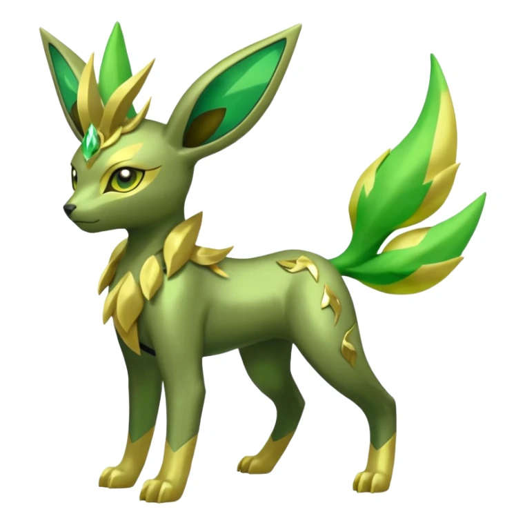 Shiny 4-legged Electrike-Virizion-Zygarde-Leafeon-fusion, full body sticker