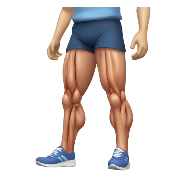 Human anatomy 3D quadriceps muscle in leg sticker