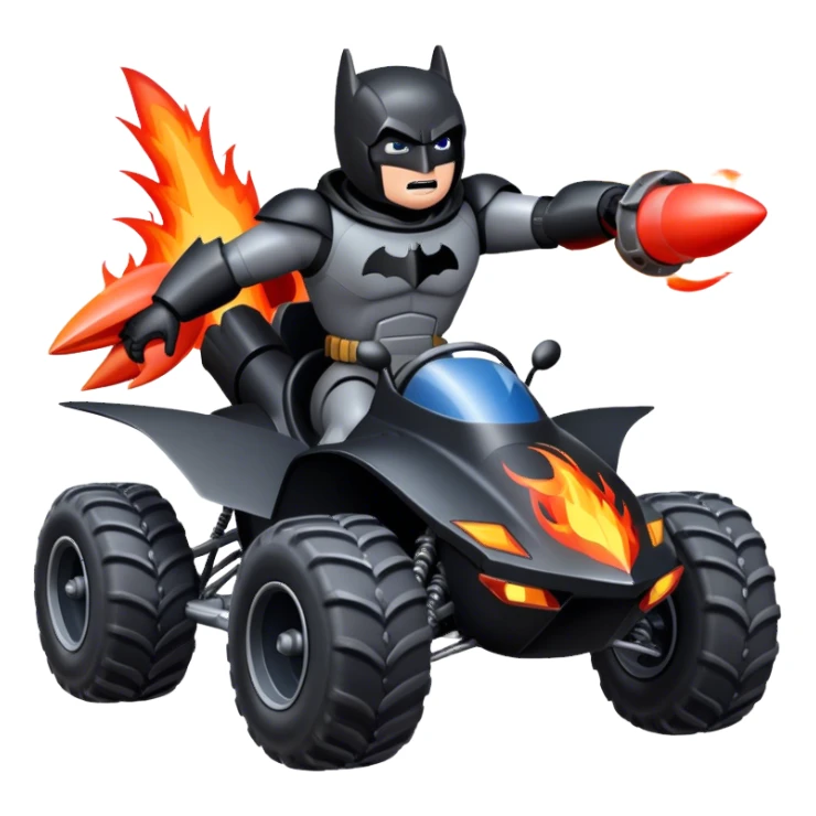 ATV QUAD batmobile rocket at take-off in fire france ! sticker