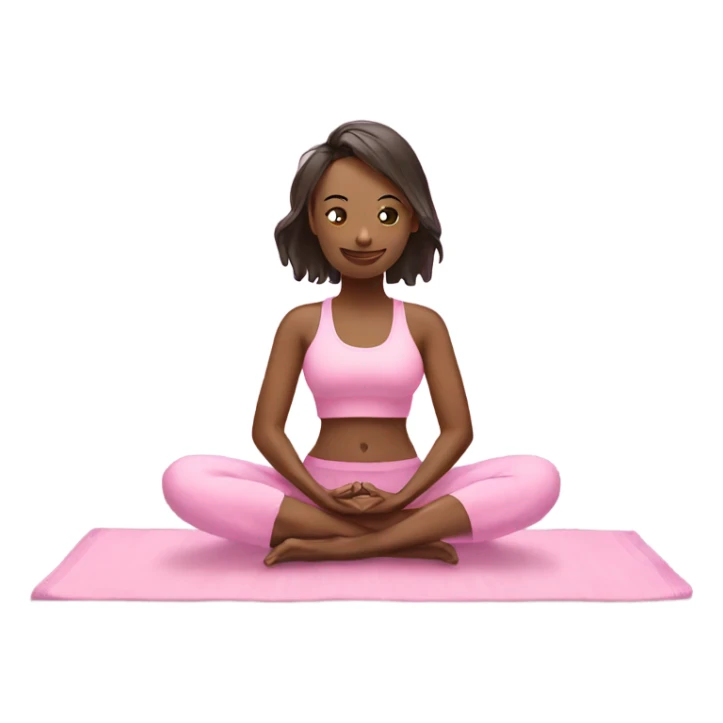 Yoga with friend pink towel sticker