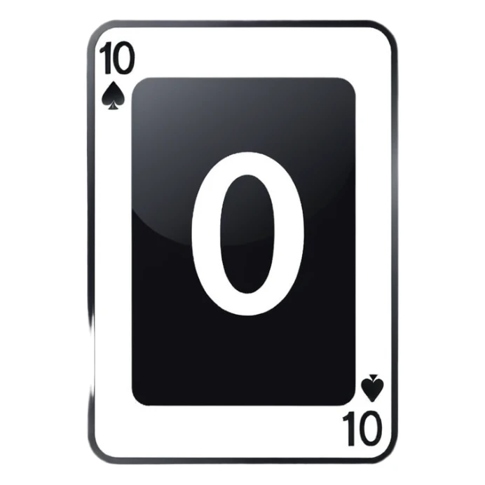 Uno black +10 number and card on the card sticker
