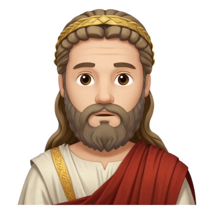 ancient Rome men long hair long bearded sticker