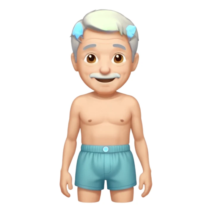 Sexy old man in boxers  sticker