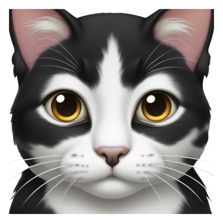 Black and white cat sticker