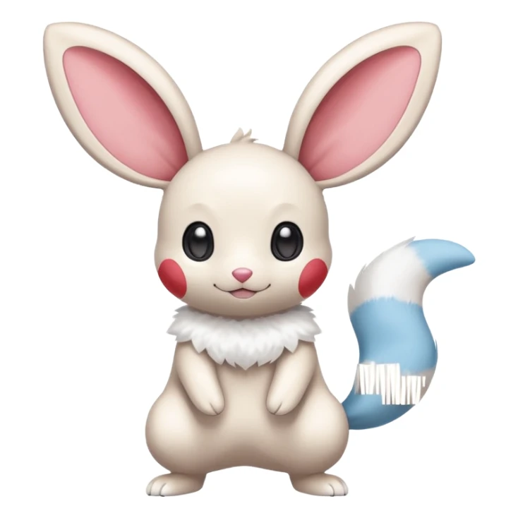 Plusle-Minun-Minccino-Pokémon-fusion, full body sticker