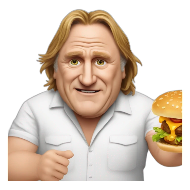 gérard depardieu mange un boeuf sticker