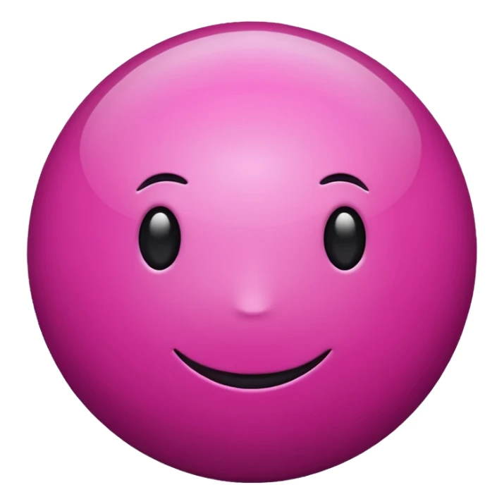 magenta color sphere. Negative : Emoji. sticker