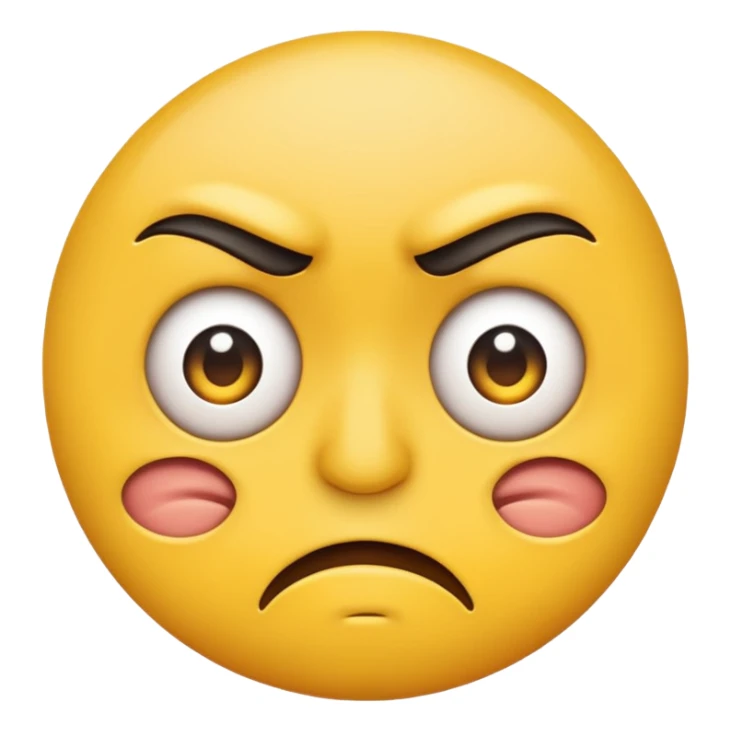 Emoji turning eyes and disgust sticker