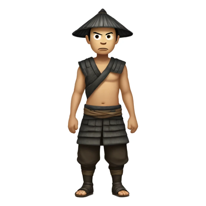 Chinese ancient bandit looking angry full body sticker