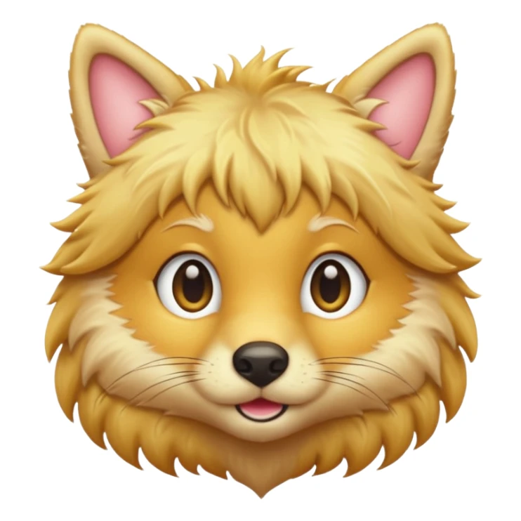 blonde hair animal sticker