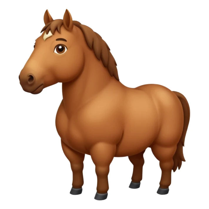 Fat horse sticker