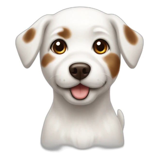 little white dog with little brown spots sticker