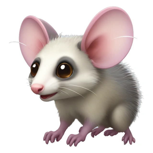 Adult wild opossum with fairy wings  sticker