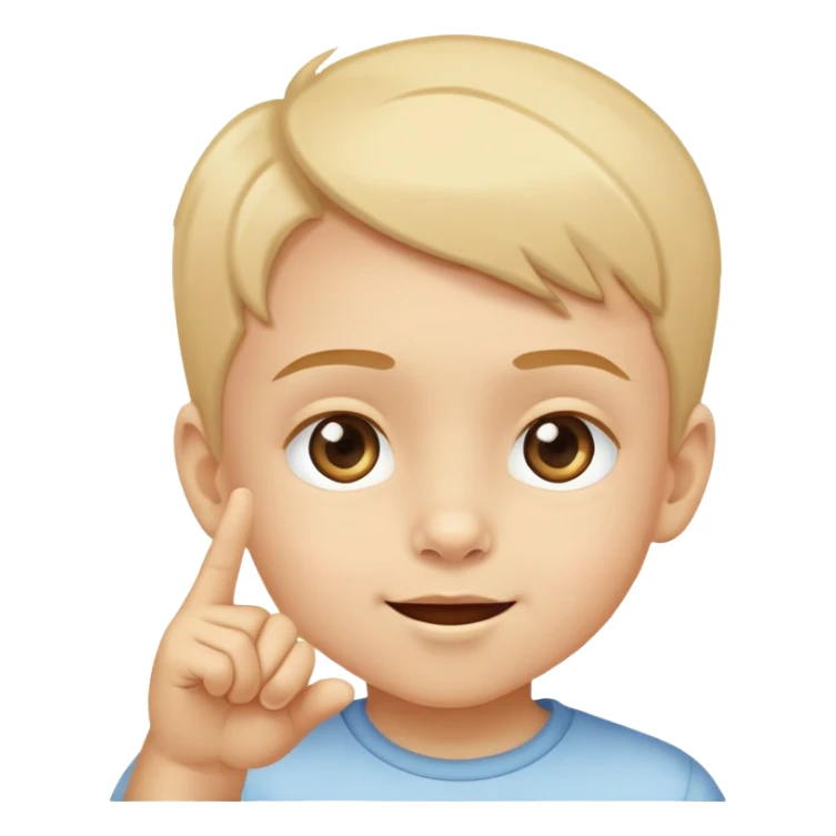 a child pointing to their eyes, cheerful and clear sticker